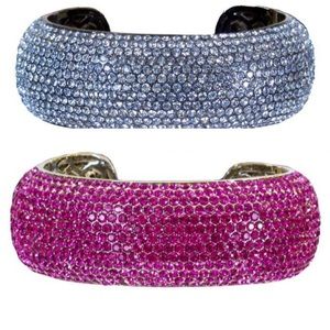 Je T'aime Pave Crystal Bracelet - Fushia Pink